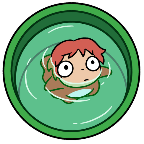 Ponyo in the bucket (Ponyo)