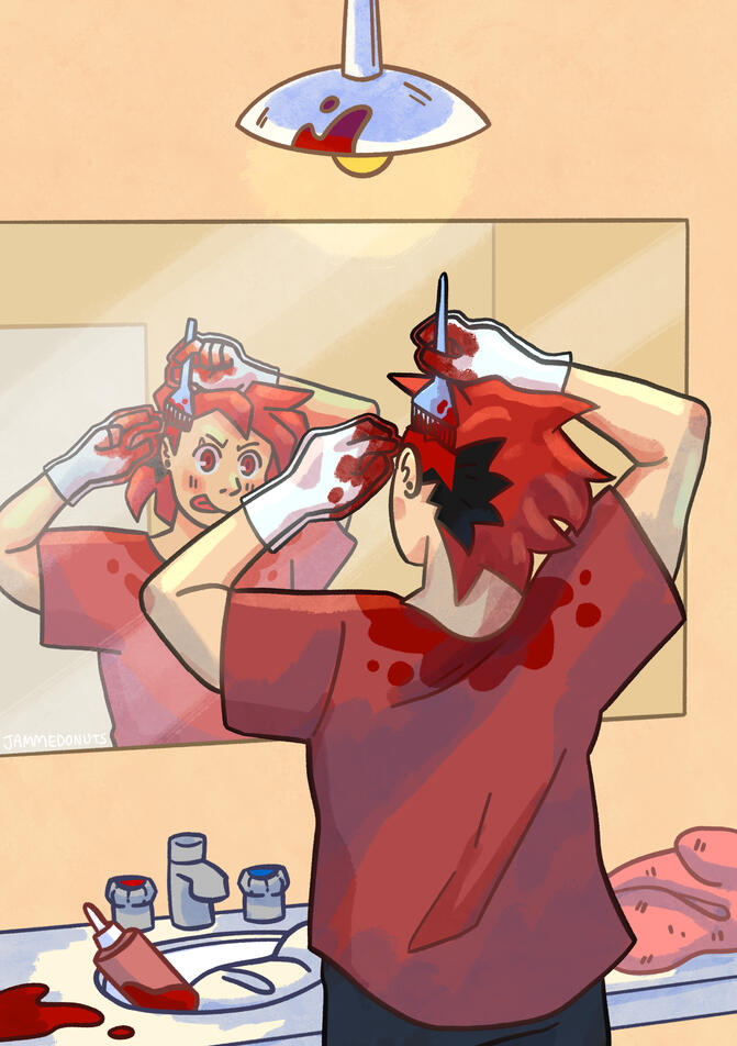 Kaminari dying hair